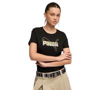 PUMA Ess Logo Lab Metallic Tee Magliette Donna (Pacco da 1)