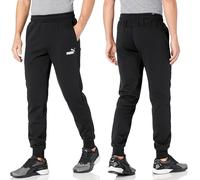 PUMA Ess Logo Sweat Pant Uomo Pantaloni Tuta Caldo Formazione Pantaloni Nero XXL