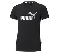 PUMA Ess Logo Tee G, T-shirt Bambine e ragazze, Black 041, 110