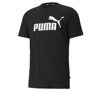 Puma Ess Logo Tee T-shirt, Black, S Unisex - Adulto