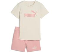 PUMA ESS No.1 Logo Tee and Shorts Set PS, Abiti lavorati a maglia Bambino, Alpine Snow-Pink Fruit,