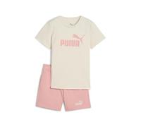 PUMA ESS No.1 Logo Tee and Shorts Set PS, Abiti lavorati a maglia Bambino, Alpine Snow-Pink Fruit,