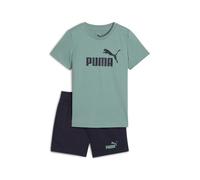 PUMA ESS No.1 Logo Tee and Shorts Set PS, Abiti lavorati a maglia Bambino, Green Moon-New Navy,