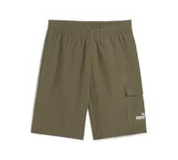 PUMA Ess No. 1 Logo Woven Cargo Shorts 9" Loden Green