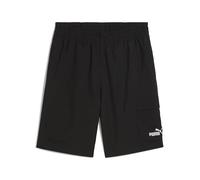 PUMA Ess No. 1 Logo Woven Cargo Shorts 9", Pantaloncini Intrecciati Uomo, PUMA Black,
