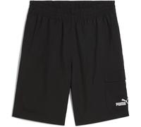 PUMA Ess No. 1 Logo Woven Cargo Shorts 9", Pantaloncini Intrecciati Uomo, PUMA Black,