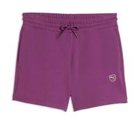 PUMA Ess - Pantaloncini rialzati a Vita Medio Alta, 12,7 cm, Colore: Prugna