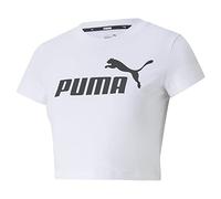 PUMA Ess Slim Logo Tee, Maglietta Donna, Bianca (XS)