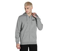 PUMA Ess Small Logo FZ Ho Maglia, Grigio Medio mélange, S Uomo