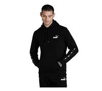 PUMA Felpa sportiva 'Essentials+' nero / bianco, Taglia M