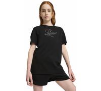 Puma Essential Script Jr - T-shirt - bambina 128 Black junior