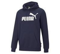 Felpa con cappuccio Puma Essentials Big Logo blu marino bianco - M