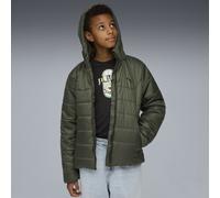 PUMA Essentials Hooded Padded Jacket Youth, Abbigliamento, Dark Olive, 7-8Y 7-8Y