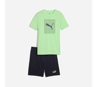 Puma Essentials Logo Lab Tee and Shorts Set Boy Completino kit da bambino
