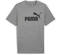 PUMA Essentials - Maglietta da Uomo con Logo, Disponibile in Big & Tall, Grigio Medio mélange, Grande Logo, Ah25, XL