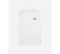PUMA T-Shirt Senza Maniche Essentials con Logo N. 1 da Uomo XL White
