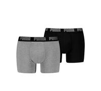 PUMA Everyday Basic Boxer 2p, Biancheria Intima Uomo, Grey Melange/Black - New, M