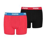 PUMA Boxer, Biancheria Intima Unisex - Bambini e ragazzi, Rosso/Nero, 158-164