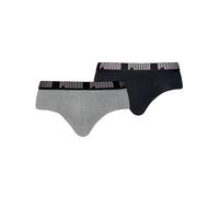 Puma Slip uomo Everyday Briefs – confezione 2 pezzi – Grigio melange/Nero – M