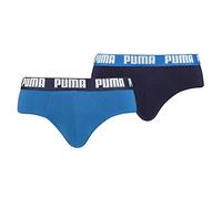 PUMA Brief 521030001 Slip bikini, Blu, L (Pacco da 2) Uomo