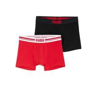 PUMA Everyday Placed Logo Boxers 2p, Biancheria Intima Uomo, Red/Black - New, S