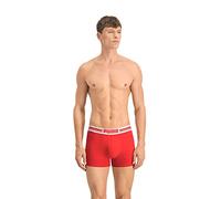 PUMA Everyday Placed Logo Boxers 2p, Biancheria Intima Uomo, Red Black, S