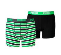 PUMA EVERYDAY STRIPED BOXERS 2P, Biancheria Intima, Bambini e ragazzi, Green Light, 122-128