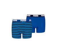 PUMA Everyday Striped Boxers 2P, Biancheria Intima, Bambini e Ragazzi, Navy/Blue - New, 158-164