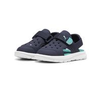 PUMA Evolve Sandal AC Inf, Slide Unisex-Bimbi 0-24, Navy-Sparkling Green White, 24 EU