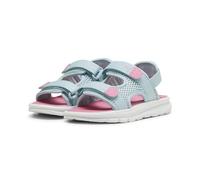 PUMA Evolve Sandal PS, Slide Unisex-Adulto, Turquoise Surf-Fast Pink White, 34.5 EU