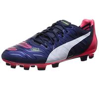PUMA Evopower 1.2 AG - Scarpe da Calcio da Uomo, Peacoat White Bright Plasma, 43 EU