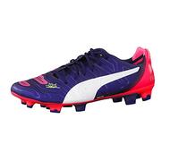 PUMA Evopower 1 H2H FG 'Head To Head' Scarpe da Calcio Tricks Graphic Collection, Peacoat White Bright Plasma, 44 EU