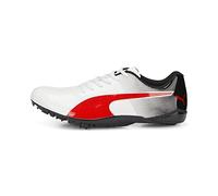 PUMA Evospeed Prep Sprint 3, Scarpe da Campo e da Pista Unisex-Adulto, White Black Red, 44.5 EU