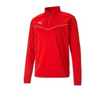 PUMA FELPA ALLENAMENTO TEAMRISE 14 ZIP ROSSO Rosso S