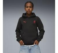 PUMA Felpa con cappuccio AC Milan FtblEssentials per ragazzi, Abbigliamento, Nero/Rosso, 7-8Y 7-8Y