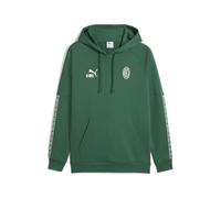 PUMA Felpa con cappuccio da uomo AC Milan King, Vine Alpine Snow Green White, L