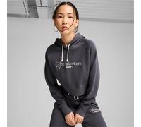 Puma Felpa con cappuccio Classics+ Relaxed Cropped Galactic Grey da Donna XS Grigio