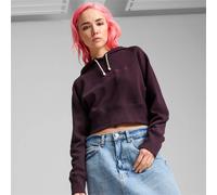 Felpa con cappuccio Puma Classics+ Relaxed Cropped lilla scuro donna - L
