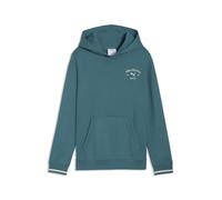 PUMA Felpa con Cappuccio con Grafica Class per Ragazzi 140, Emerald Ice Green