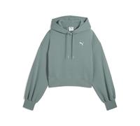 PUMA Felpa con Cappuccio Cropped Wardrobe Ess vestibilità Comoda da Donna L Green Moon