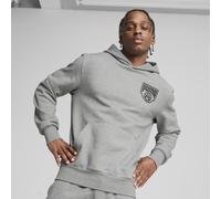 PUMA Felpa con cappuccio da basket Posterize da uomo, Abbigliamento, Medium Grigio Heather, S S