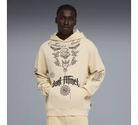 PUMA Felpa con cappuccio da basket Swish N' Ink dal taglio morbido da uomo, Abbigliamento, Beige, L L