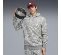 PUMA Felpa con cappuccio da basket teamJAWS Post Game da uomo, Accessori, Grigio, XS XS