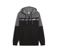 PUMA Felpa con Cappuccio e Zip Integrale Around The Block da Uomo M, Cool Dark Gray