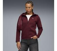 PUMA Felpa con cappuccio e zip integrale Evostripe da donna, Abbigliamento, Rosso, S S
