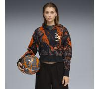 PUMA Felpa con cappuccio e zip LaFrancé HEEM da donna, Abbigliamento, Arancione, L L