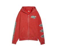 PUMA Felpa con cappuccio e zip Melo World da uomo, Accessori, Rosso, XS XS