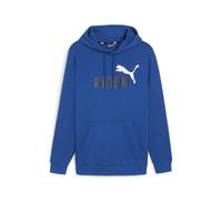 PUMA Felpa Con Cappuccio Ess+ 2 Col Big Logo Fl, Uomo, Glassa Al Cobalto, L