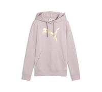 PUMA Felpa con Cappuccio Ess Metallic da Donna S, Misty Pink Metallic Gold