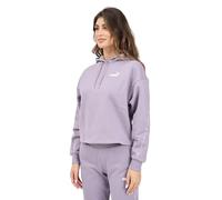 PUMA Felpa con Cappuccio Ess Tape Lilla da Donna S